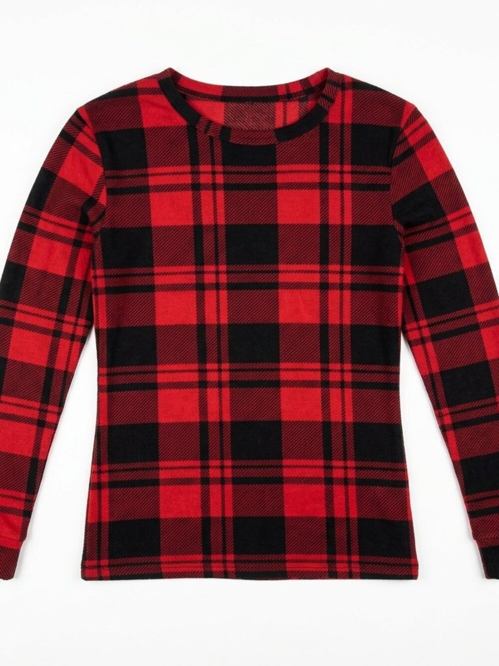 Cat & Jack Boys Red and Black Plaid Long Sleeve Pyjama Top 10 - Picture 1 of 6
